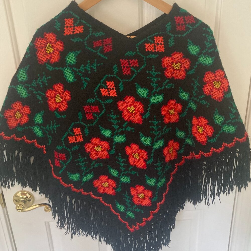 Vintage Christmas Poncho
